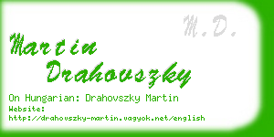 martin drahovszky business card